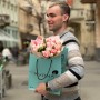Букет із 23 тюльпанів сортів Dreamer та Queensland «Строката помада»