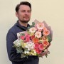 Fragrant bouquet in warm tones «Pleasant Evening»