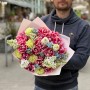 Fluffy Spring Bouquet with Peony-Style Tulips «Blue-Eyed Dreams»
