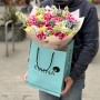 Fluffy Spring Bouquet with Peony-Style Tulips «Blue-Eyed Dreams»