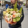 Интересный букет в светлой лёгкой палитре «Тёплый луч»