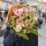 Интересный букет в светлой лёгкой палитре «Тёплый луч»