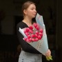 21 класичний тюльпан сорту Supermodel у букеті «Гламурний рожевий»