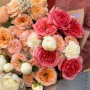 Роскошный букет в тёплых ярких цветах «Солнце Намибии»