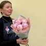 5 ніжних півоній сорту Reine Hortense у букеті «Зефірна краса»