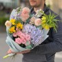 Pastel multicolored bouquet with hydrangea «Provence Watercolors»