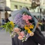 Pastel multicolored bouquet with hydrangea «Provence Watercolors»