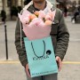 9 Kingsday Salmon & Reine Hortense peonies in the bouquet «Pink Mango»