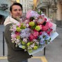 Elegant luxury bouquet with proteas and hudrangeas «Garden on Lake Como»