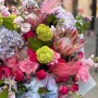 Elegant luxury bouquet with proteas and hudrangeas «Garden on Lake Como»