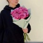 9 роз сорта All 4 Love в букете «Пурпурная влюблённость»
