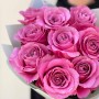 9 роз сорта All 4 Love в букете «Пурпурная влюблённость»
