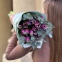 Букет із 23 темних строкатих тюльпанів «Нічна казка»