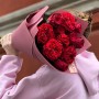 Мікс червоних троянд сортів Rhodos та Red Eye у букеті «Багряний тандем»