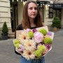 Fluffy bouquet with peony and gerberas «Childhood Tenderness»