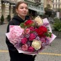 Exquisite Bouquet with Peonies and Sweet Pea for Mom «Love in Return»