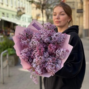 15 веток душистой сирени в букете «Мечтающая красавица»