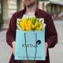 27 бахромчатых тюльпанов Yellow Valery в букете «Лимонные карамельки»