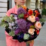 Colorful bouquet with premium Juliet peony rose «Star Impulse»
