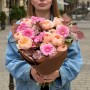 Розкішний букет у стилі бароко «Цукристий персик»