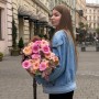 Розкішний букет у стилі бароко «Цукристий персик»