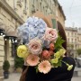 Акварельний ніжний букет із гортензією «Травневі нотки»