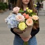 Акварельний ніжний букет із гортензією «Травневі нотки»