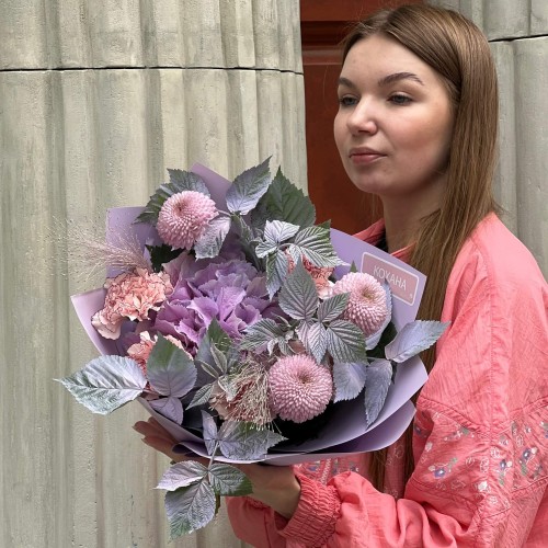 Delicate bouquet in pastel lilac tones «Lavender Aroma»