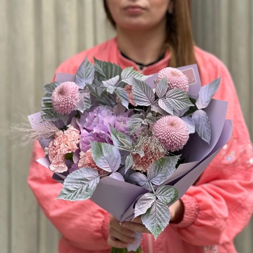 Delicate bouquet in pastel lilac tones «Lavender Aroma»