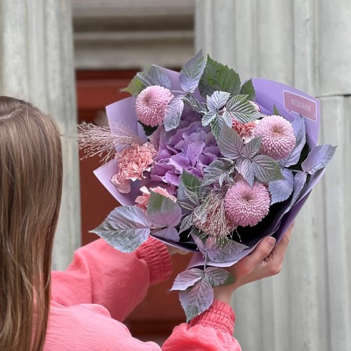 Delicate bouquet in pastel lilac tones «Lavender Aroma»