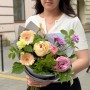 Нежный букет в садовом стиле с пионовидной розой Peony Kiss «Поцелуй для Елены»