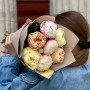 Микс из 7 пастельных пионов в букете «Сладкое джелато»