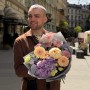 Акварельний букет із гортензією «Мальовничий пейзаж»
