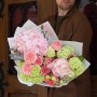Ніжний букет із гортензією «Ароматна мить»