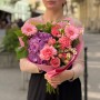 Vibrant bouquet with hydrangea and gerberas «Wonder Bloom»