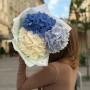3 гортензии  букете «Лазурные облака»