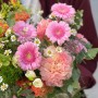 Exquisite floral sheaf with peonies «Peach Lightness»