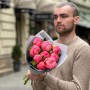 9 яскравих півоній Coral Charm у букеті «Коралові перлини»