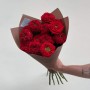 Bouquet of 13 Red Eye peony roses «Festival in Pamplona»