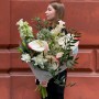 Luxurious bouquet with anthuriums and calla lilies «Singapore Garden»