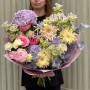Luxurious lush watercolor bouquet with hydrangeas «Scent of Magic»