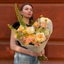 Warm bouquet with eremurus «Cream Sun»