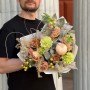 Elegant Bouquet with La Garden Cafe Latte Roses «Coffee in Nice»