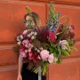 Luxury bouquet with lily and delphinium «Garden by Loire»