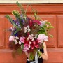 Luxury bouquet with lily and delphinium «Garden by Loire»
