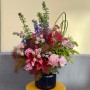 Luxury bouquet with lily and delphinium «Garden by Loire»