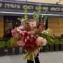 Luxury bouquet with lily and delphinium «Garden by Loire»