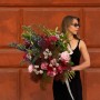 Luxury bouquet with lily and delphinium «Garden by Loire»