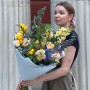 Цікавий букет у садовому стилі з сезонним дельфініумом «Мрійливий сад»