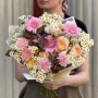 Нежный летний букет с пионовидной розой Juliet «Девичьи сны»